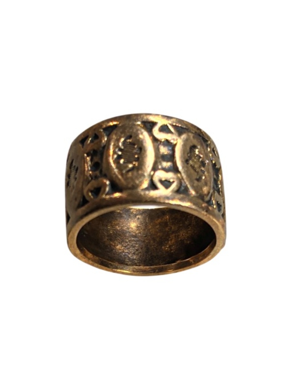 Rare Victorian Engraved Cigar Band Ring